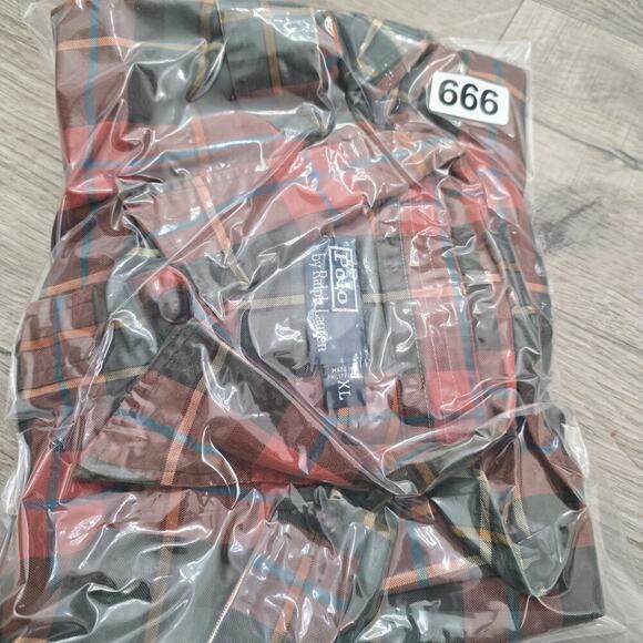 VTG Polo Ralph Lauren Plaid Shirt XL Safari Workwear Epaulets Utility Pockets - Picture 7 of 7